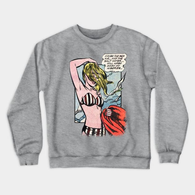 Beach Girl - Pop Art Crewneck Sweatshirt by The Blue Box